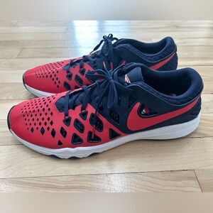 Nike New England Patriots Training Shoes Red Navy Size 14 NFL Athletic Sneakers